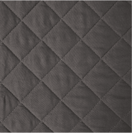 Alana Charcoal - Quilted Bedspread - Single - Double - King Bed - restmor.co.uk - colour