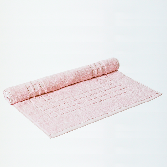 Blush Pink - Cotton Bath Mat | Quick-Dry Design