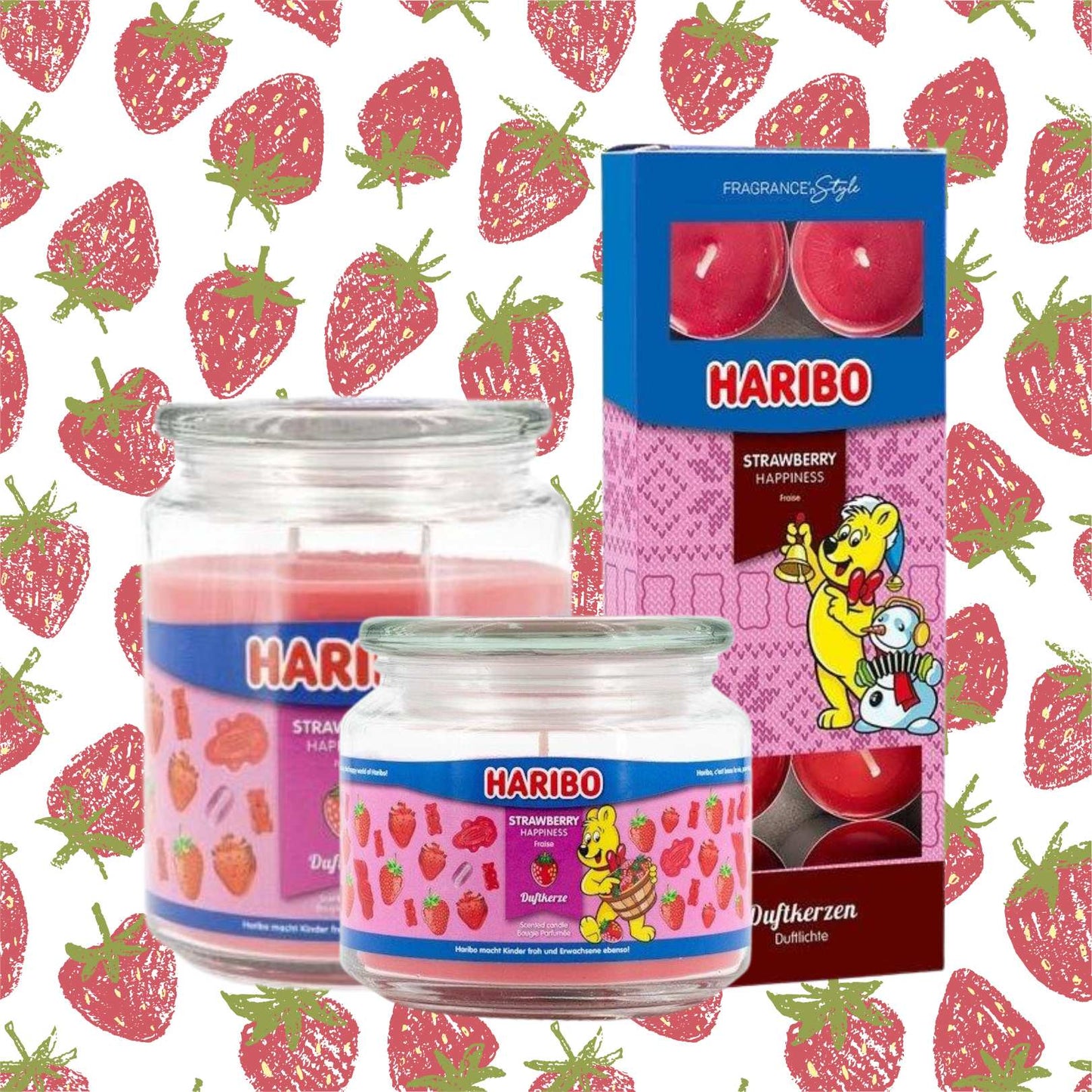 Haribo Candles - Strawberry Happiness
