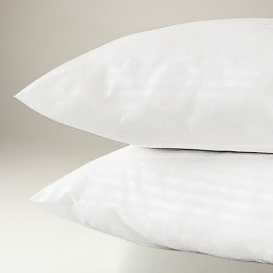 Luxury Satin Stripe Pillow Pair | 100% Cotton Cover - restmor.co.uk - colour