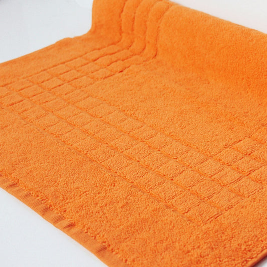 Orange - Cotton Bath Mat | Quick - Dry Design - restmor.co.uk - colour