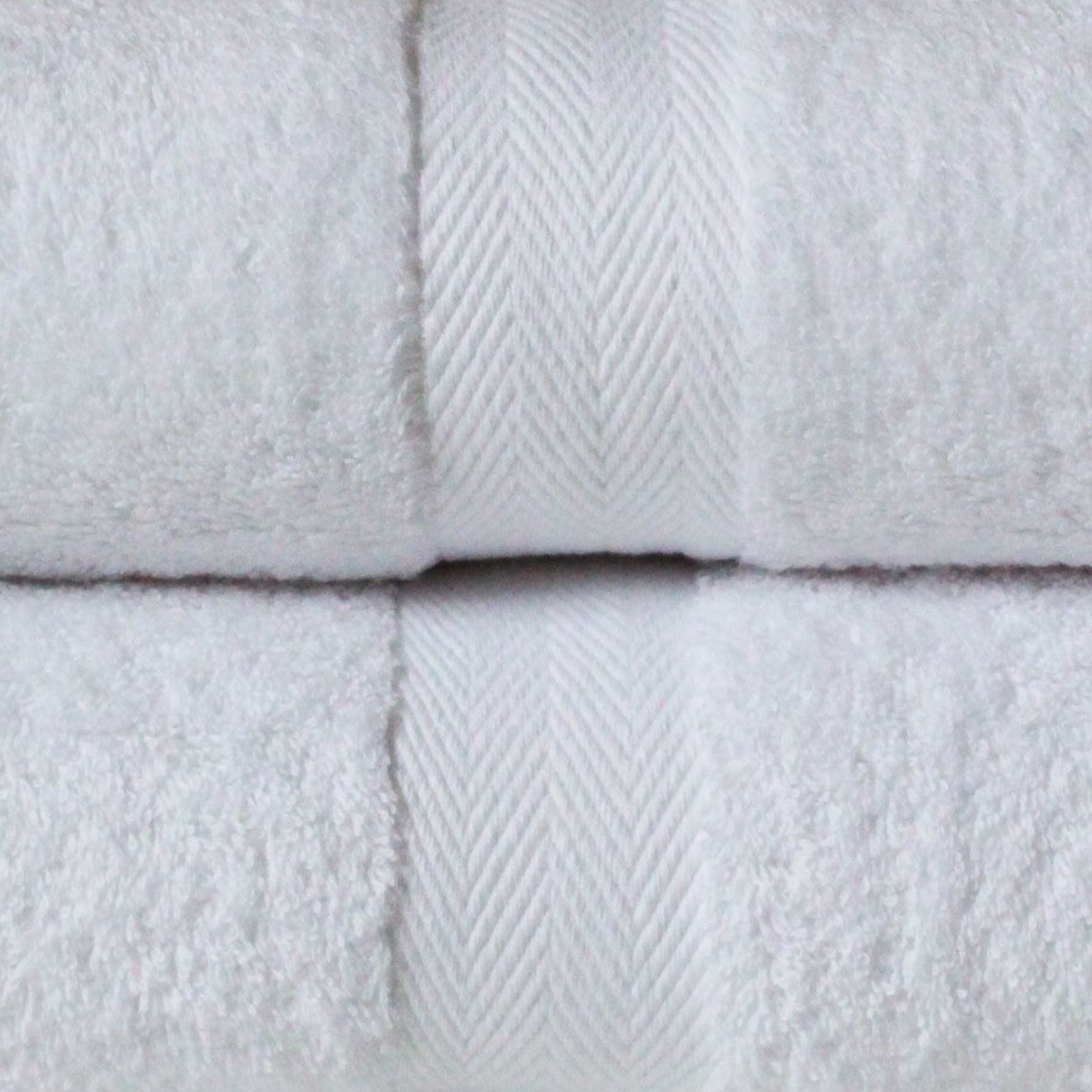 Close up of 2 Piece White Luxor Bath Sheet Pack in 600 GSM 