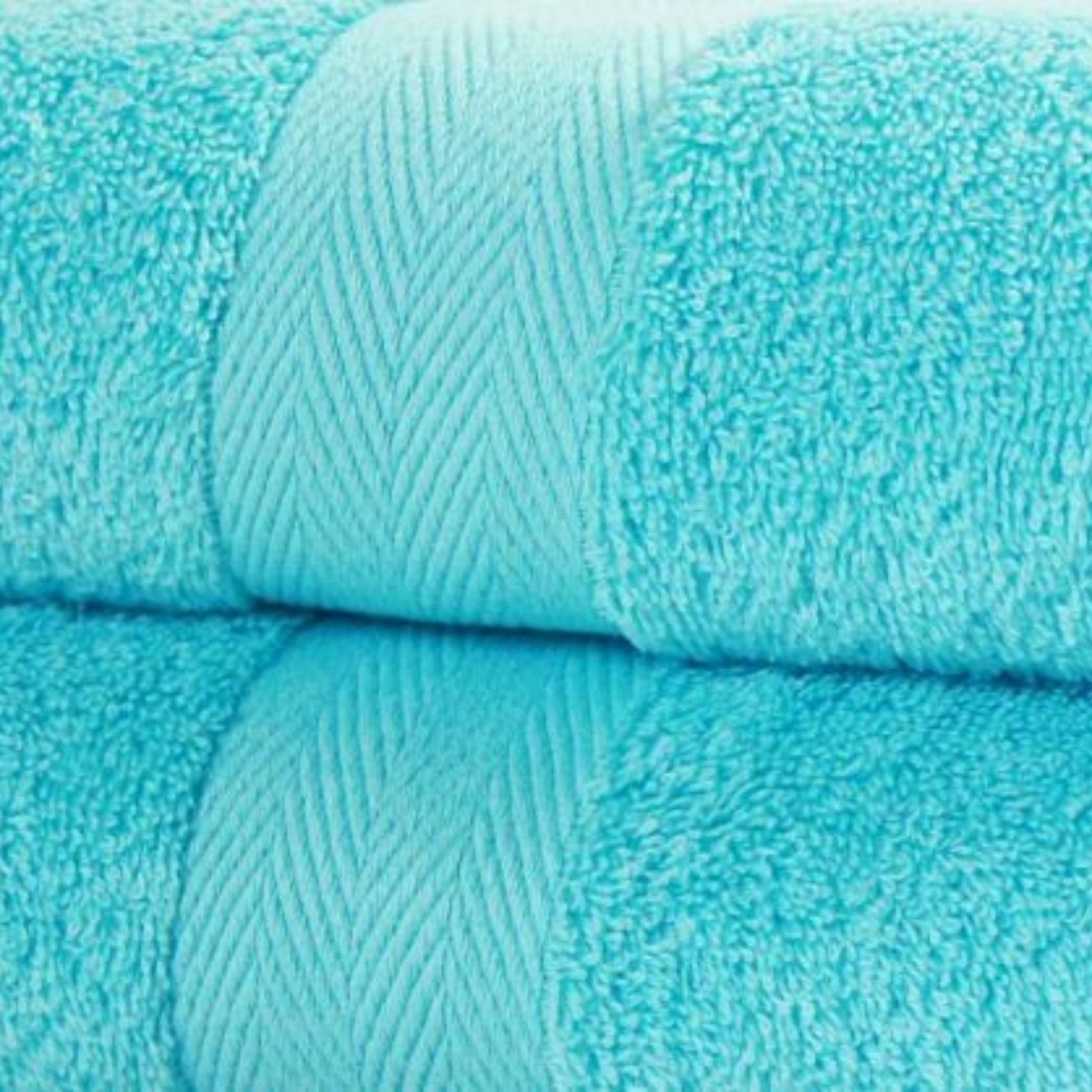 Close up of 2 Piece Sea Foam Luxor Bath Sheet Pack in 600 GSM 