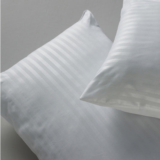 Luxury Satin Stripe Pillow Pair | 100% Cotton Cover