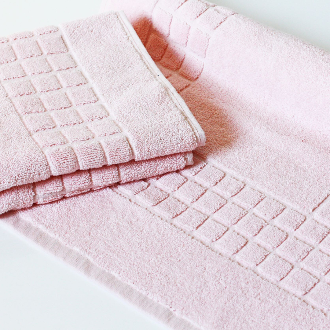 Blush Pink - Cotton Bath Mat | Quick-Dry Design