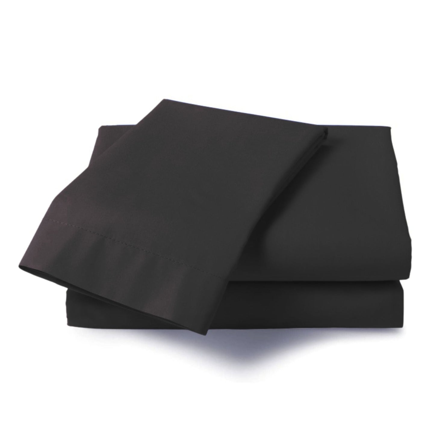 Black - Percale Flat Sheet | Cotton Blend - Easy Care Bed Linen - restmor.co.uk - colour