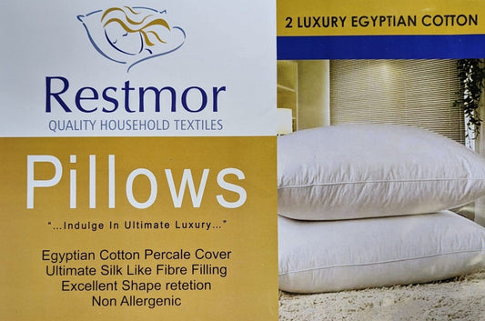 Egyptian Cotton Pillow Pair | Soft Support