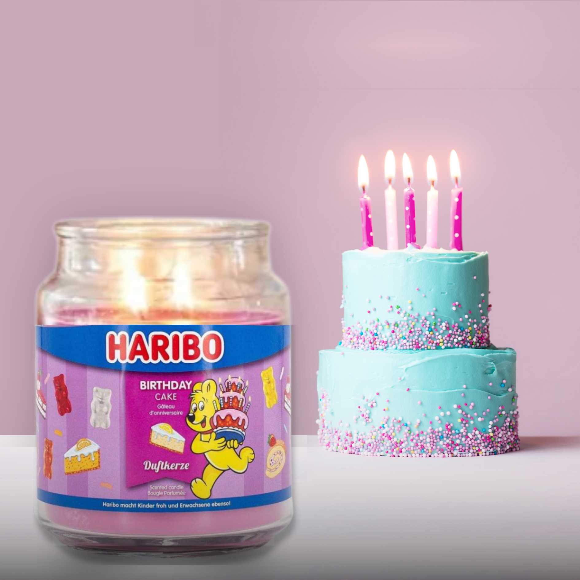 Haribo Candles - Birthday Cake - restmor.co.uk - colour