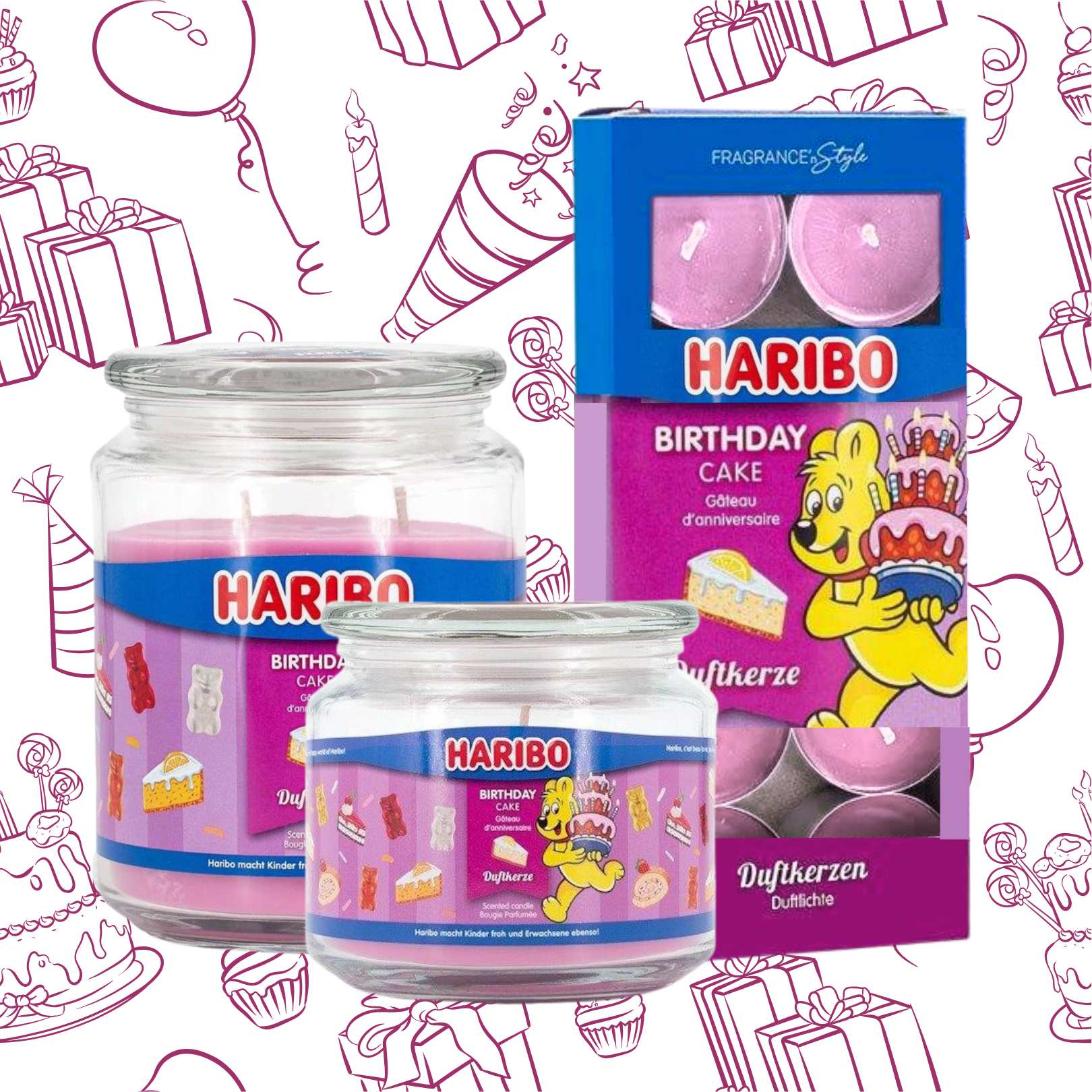 Haribo Candles - Birthday Cake - restmor.co.uk - colour