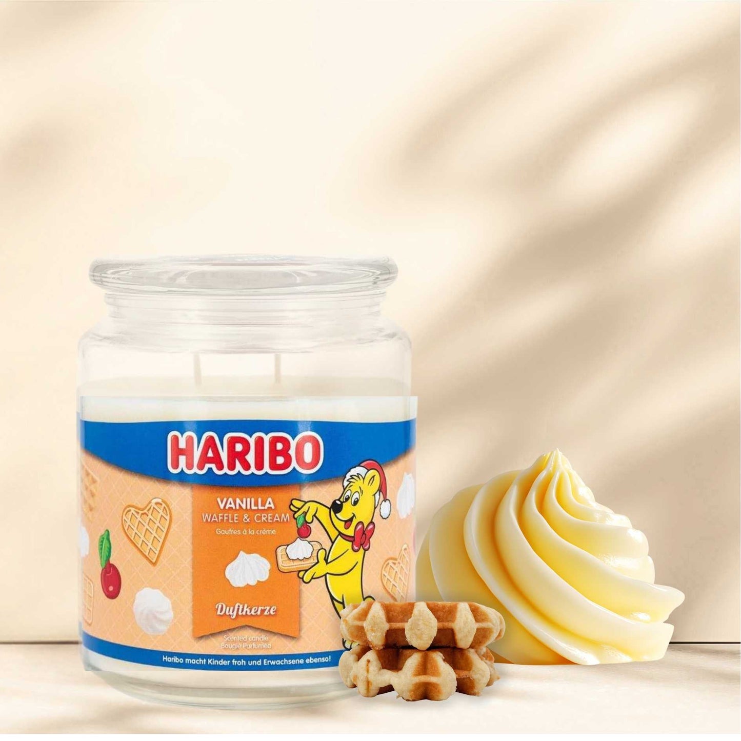 Haribo Candles - Vanilla Waffle Cream - restmor.co.uk - colour