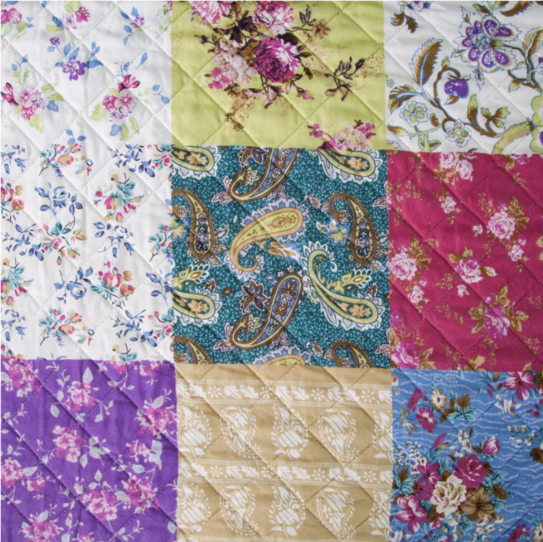 Maria Floral - Quilted Bedspread - Single - Double - King Bed - restmor.co.uk - colour