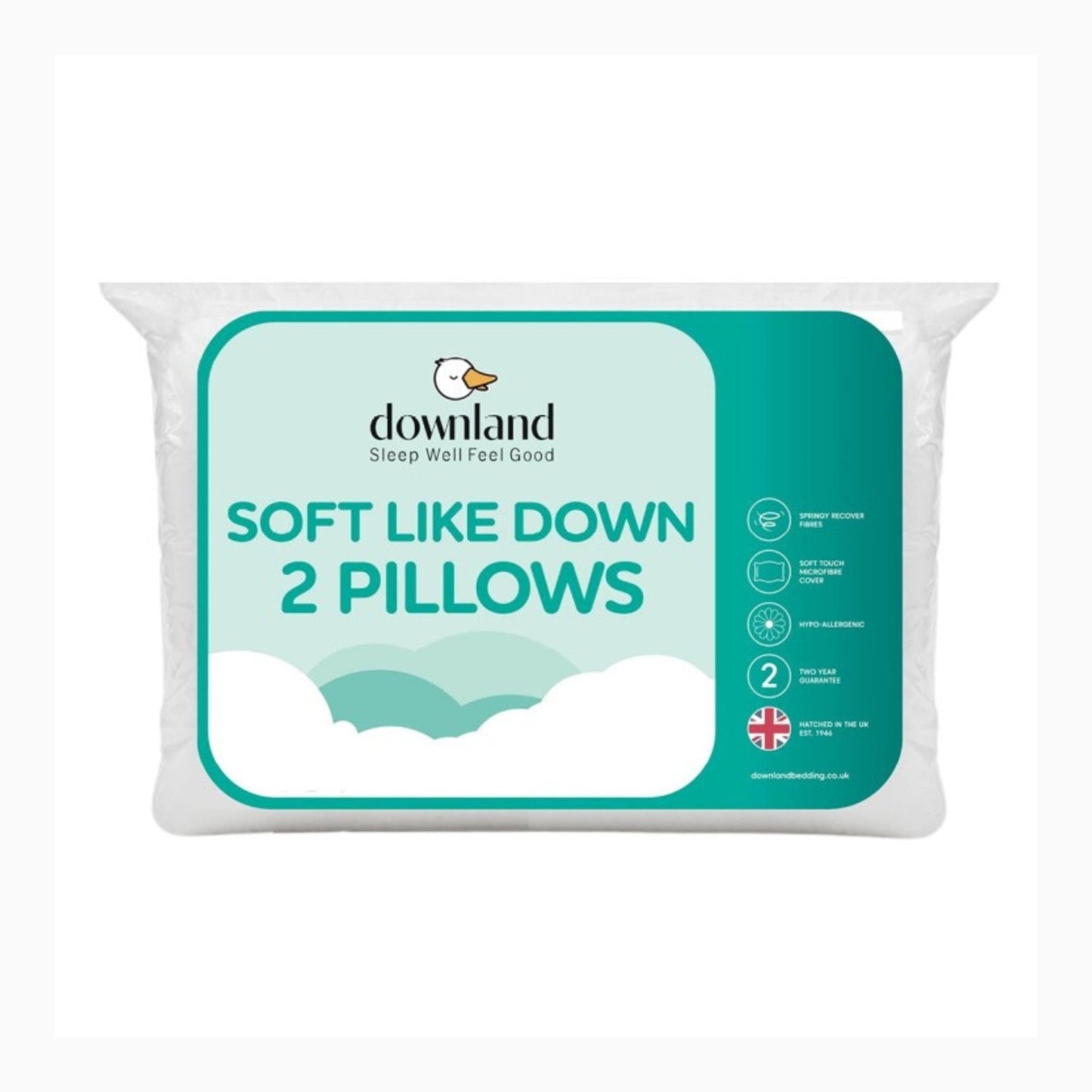 Microfibre Pillow Pair – Soft Like Down | Medium - Soft Support - restmor.co.uk - colour