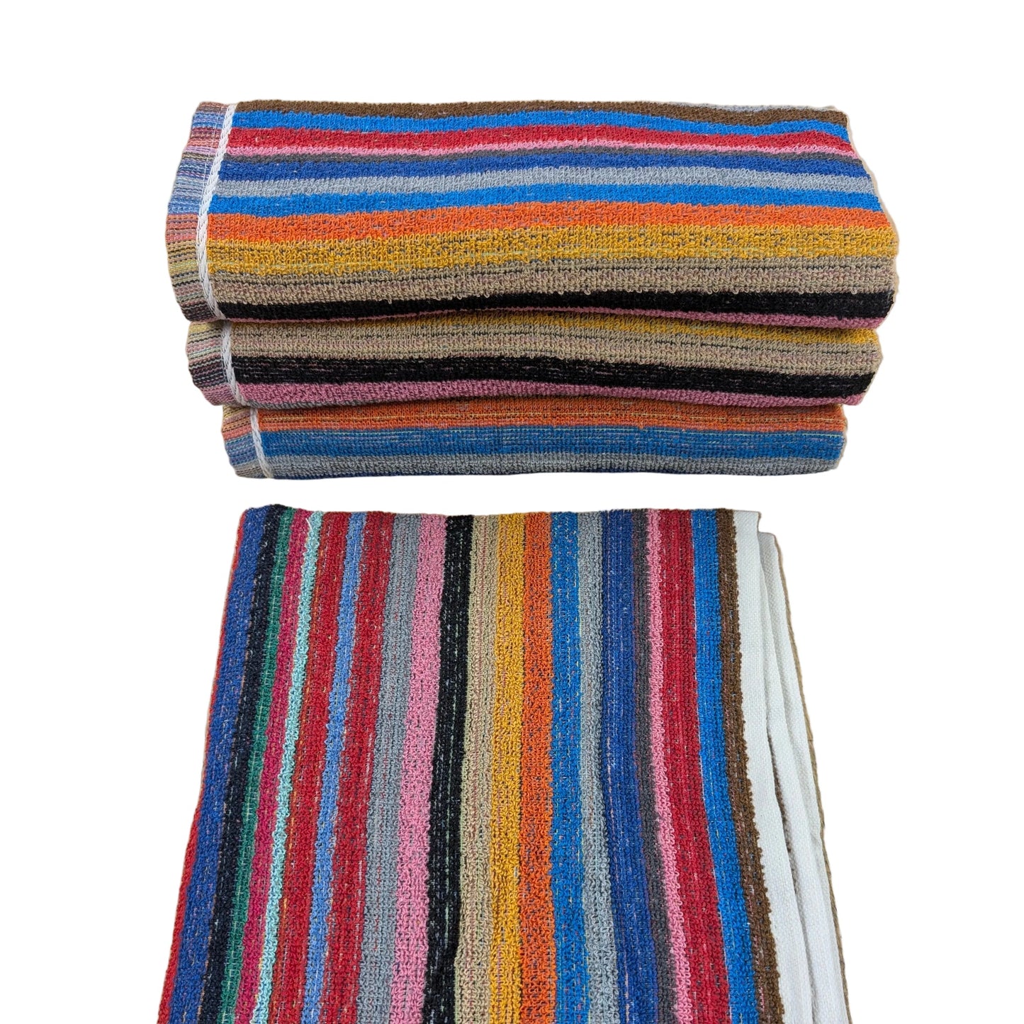 Recycled Cotton Striped Hand & Bath Towels – Wholesale UK - restmor.co.uk - colour