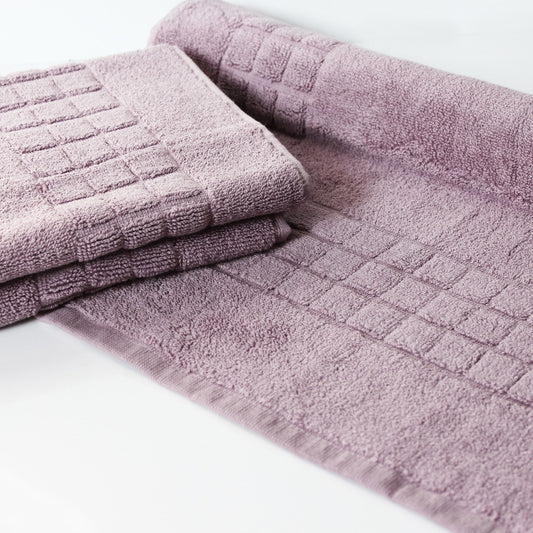 Mauve - Cotton Bath Mat - Quick-Dry Design