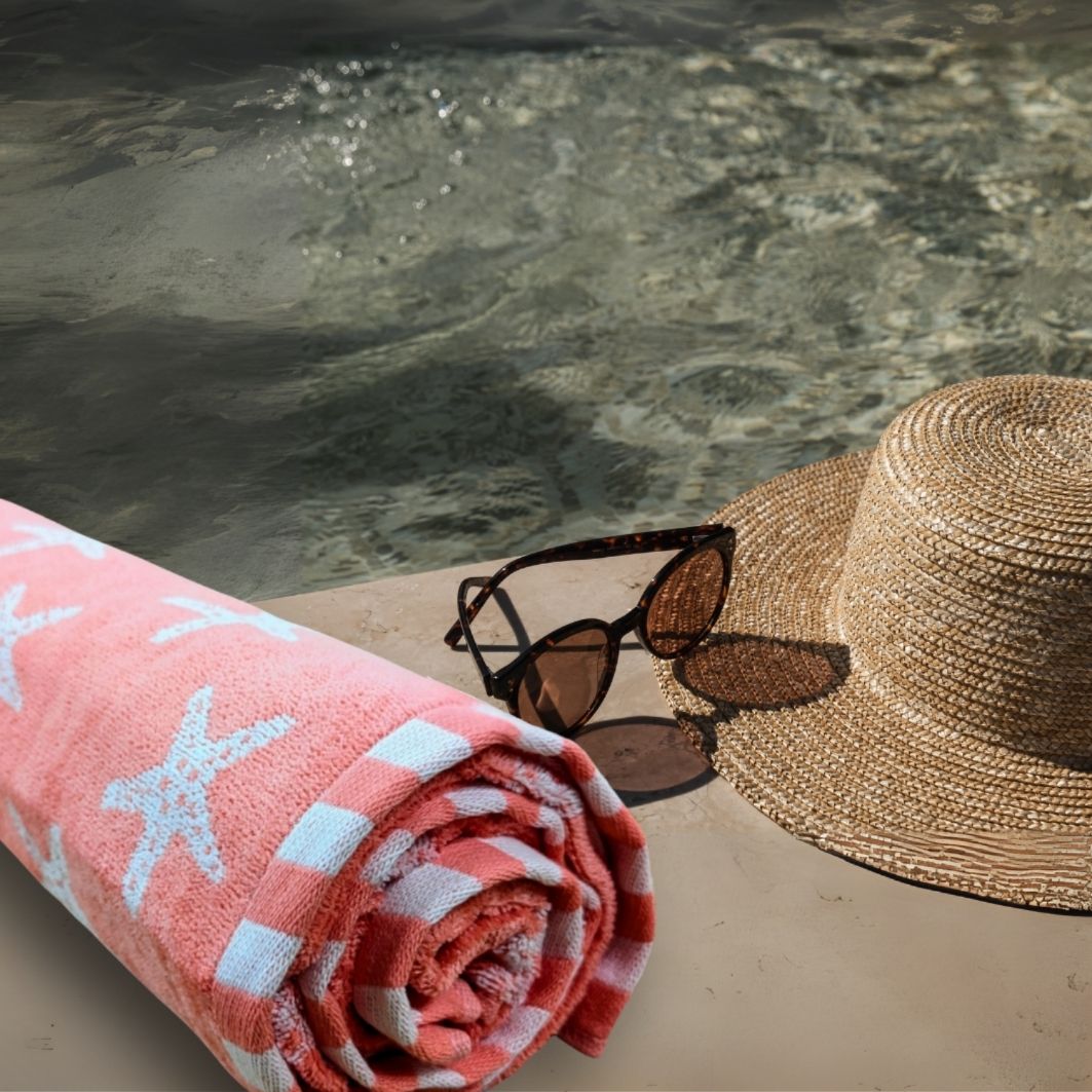 Blush Pink Beach Towel – 100% Cotton | Starfish