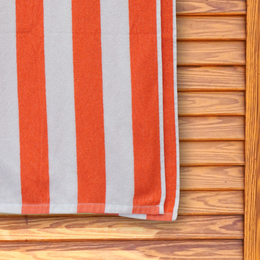 Budget-Friendly Beach Towel - Orange Stripe