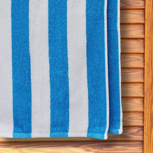 Budget-Friendly Beach Towel - Blue Stripe