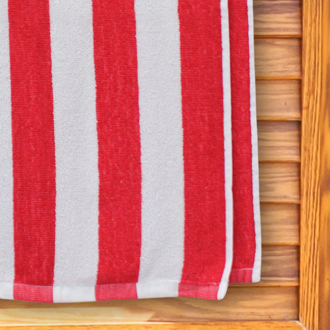 Budget-Friendly Beach Towel - Red Stripe