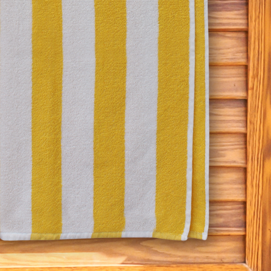 Budget-Friendly Beach Towel - Yellow Stripe