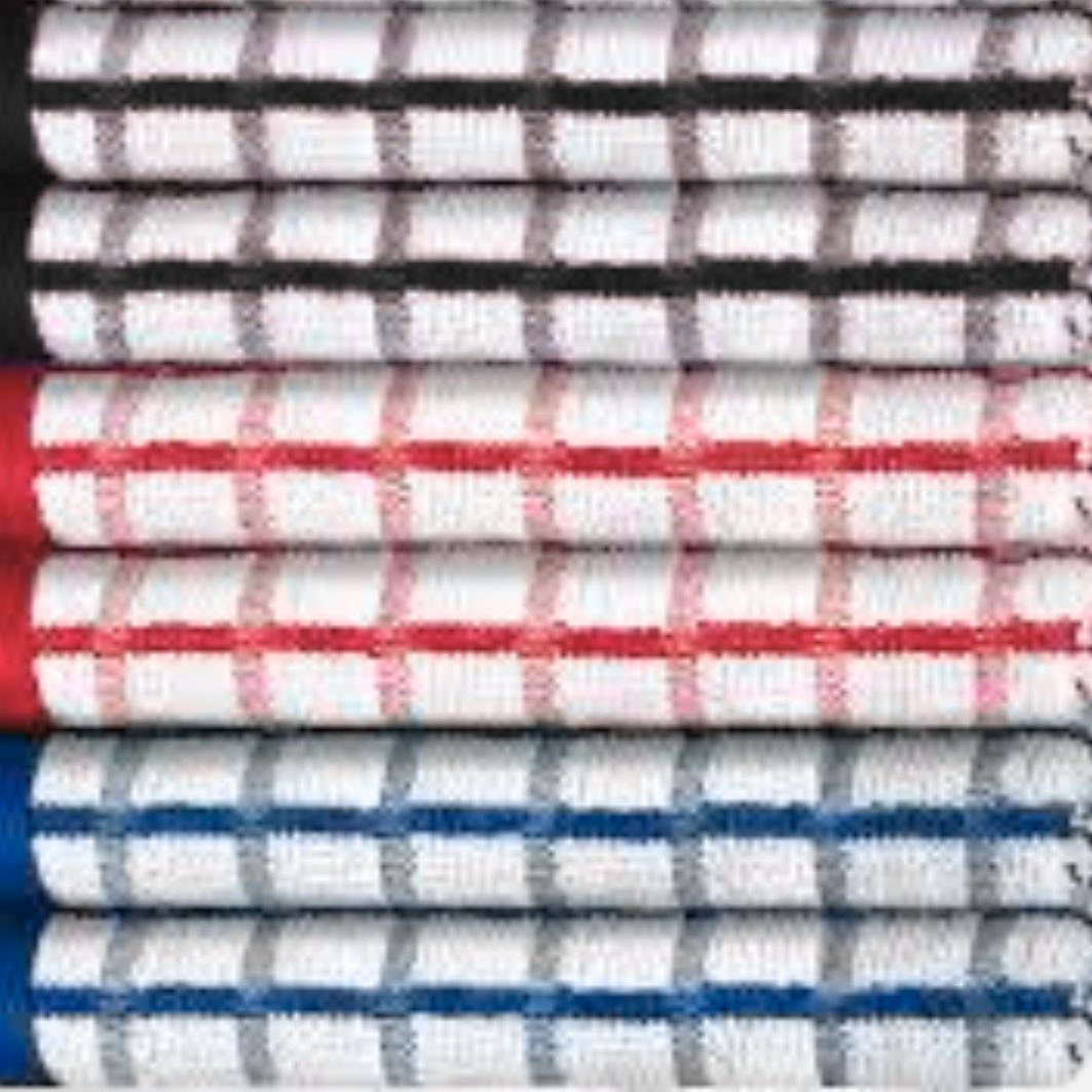 Large Check Cotton Tea Towels - 100% Cotton