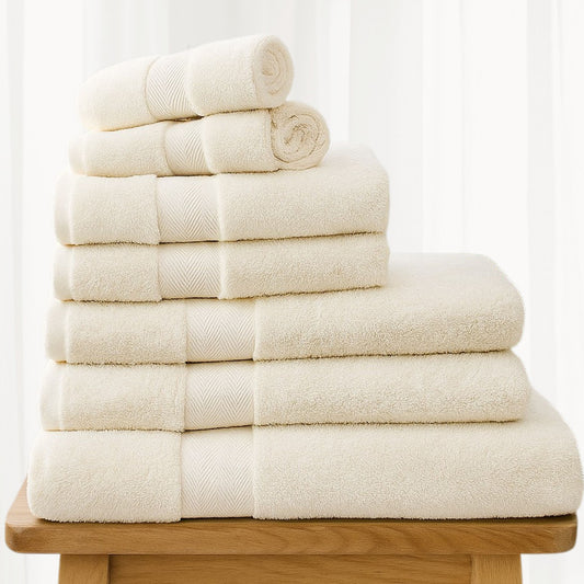 Ivory - Luxury Bathroom Towel | Fine Combed Cotton Towel - 600GSM