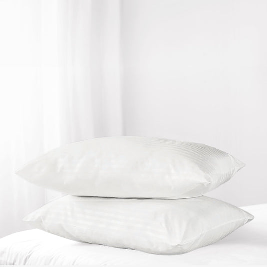 Luxury Satin Stripe Pillow Pair | 100% Cotton Cover