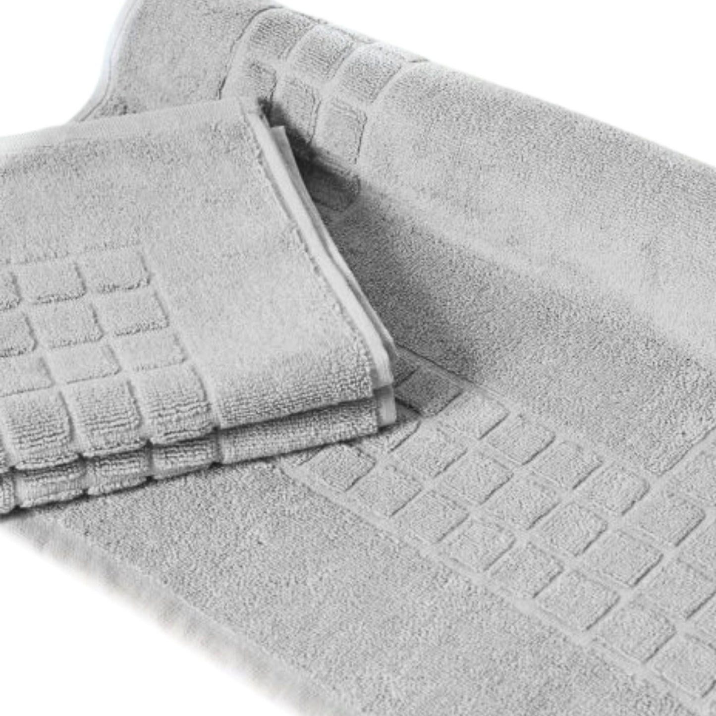 Silver Grey - Cotton Bath Mat | Quick - Dry Design - restmor.co.uk - colour