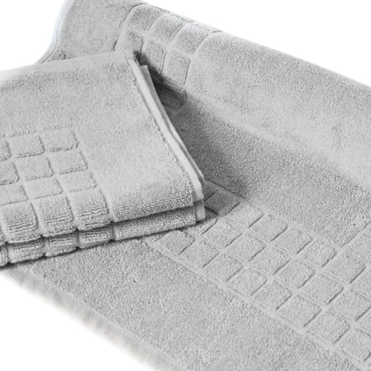 Silver Grey - Cotton Bath Mat | Quick - Dry Design - restmor.co.uk - colour