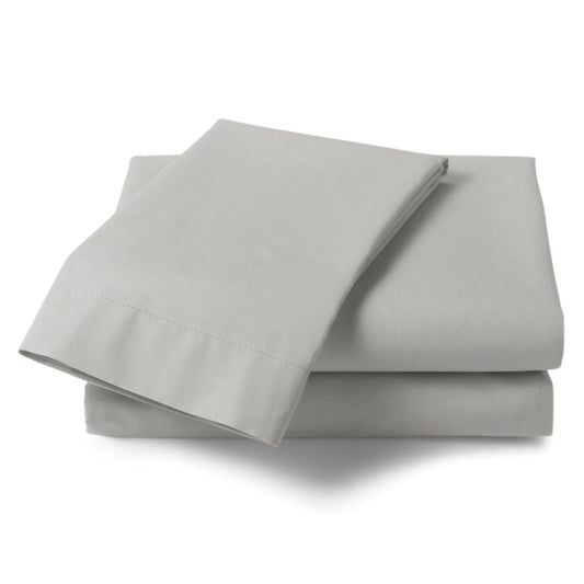 Silver Grey - Percale Fitted Sheet | Cotton Blend - Easy Care Bed Linen - restmor.co.uk - colour