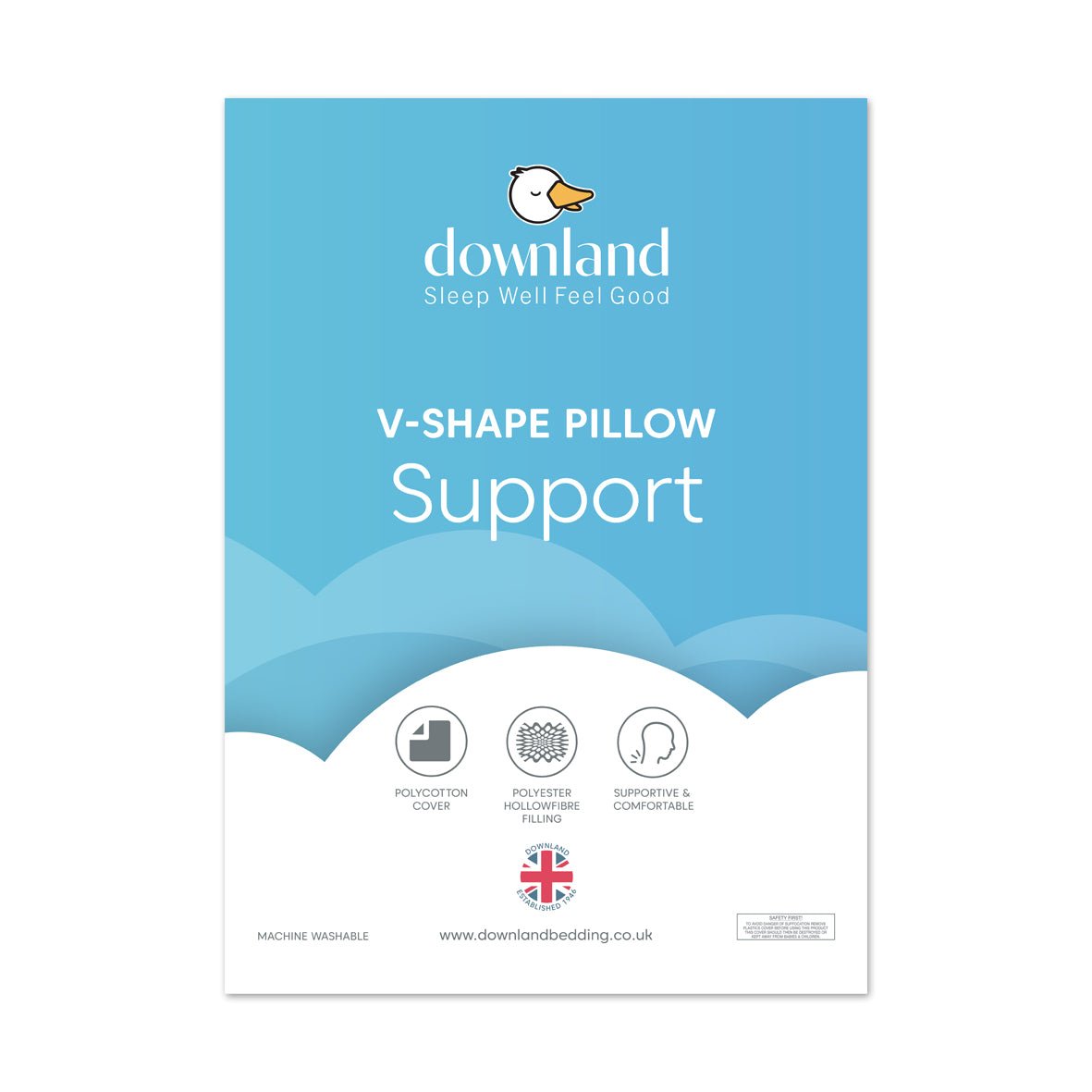 V - Shape Pillow Support | Firm Support - restmor.co.uk - colour