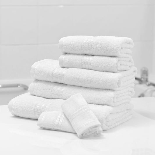 White - Bathroom Towel | Combed Cotton - Supreme Range - restmor.co.uk - colour