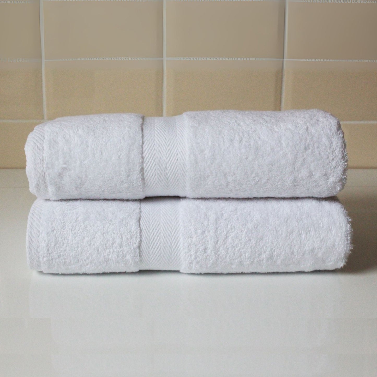 White - Luxury Bathroom Towel | Fine Combed Cotton Towel - 600GSM - restmor.co.uk - colour